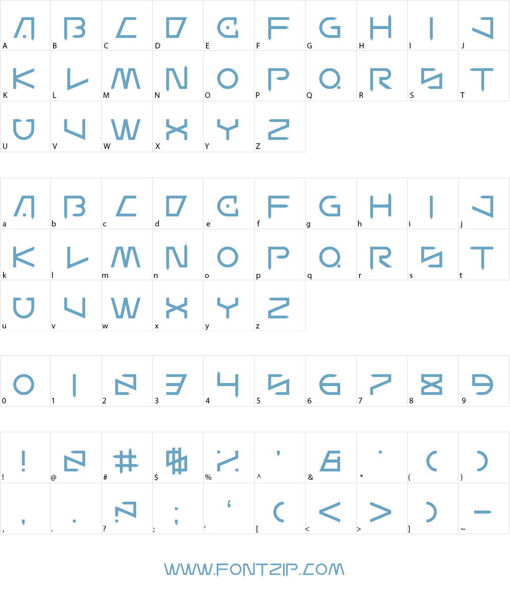 Wander Z Font Character
